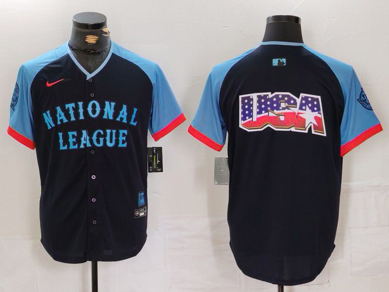Men Philadelphia Phillies Blank Blue All star 2024 Nike MLB Jersey style 2->philadelphia phillies->MLB Jersey
